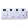 4 Outlet Universal Power Extension Cord Socket With Switch